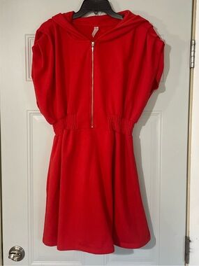 Daily Practice Anthropologie Half-Zip Hoodie Mini Dress Sweatshirt Dress Medium